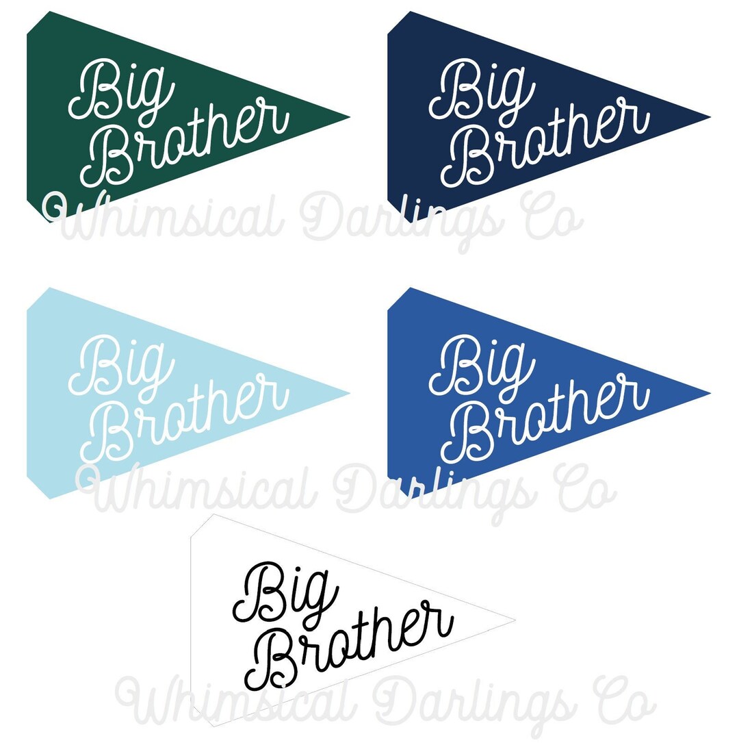 Big Brother Pennant Flag Printables - Etsy