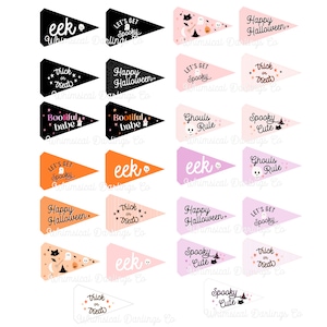 Halloween Pennant Flag Printables // Halloween Flag Printables // Halloween Pennants // Halloween Flags // Halloween Party // Boo Basket
