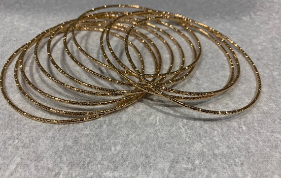 Superb French Gold Plated Set Of Ten Bangles. - image 4