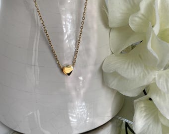 Loved Always, Gold Heart Necklace