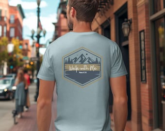 2026 Walk With Me Tee, youth theme, Nature, Minimalist Back Print