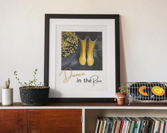 Wall art- rain boots