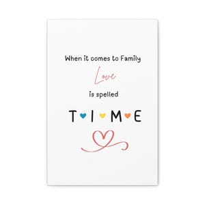 Family Love Canvas Art: Heartfelt Home Decoration (12&quot;x18&quot;)
