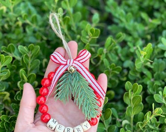 Christmas Tree Ornaments, Merry, Joy, Love, Hope