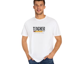 Garment-Dyed Teacher T-Shirt: Soft US Cotton, Back to School