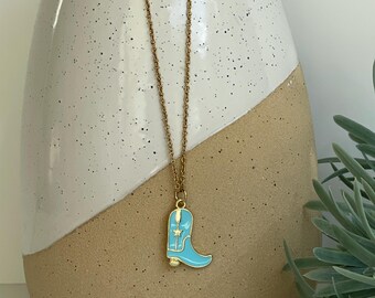 Boot Charm Necklace, "Faithful Steps"