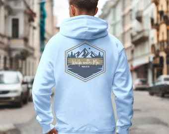 Walk With Me Hoodie, 2026 youth theme, Nature, Minimalist Back Print
