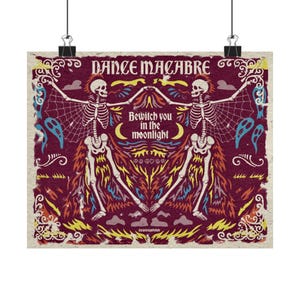 Dance Macabre | 25x20 cm originaldesignad konsttryck med titeln på spöklåten