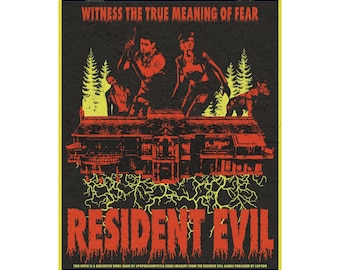 Resident Evil / Lámina artística original de 20 x 25 cm (8" x 10") del videojuego Resident Evil (2002)