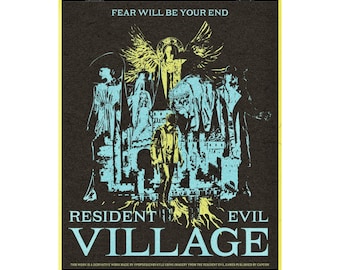 Resident Evil Village / Lámina artística original de 20 x 25 cm (8" x 10") del videojuego Resident Evil Village (2021)