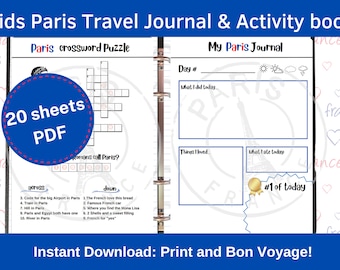 PARIS Kids Activity Book & Travel Journal