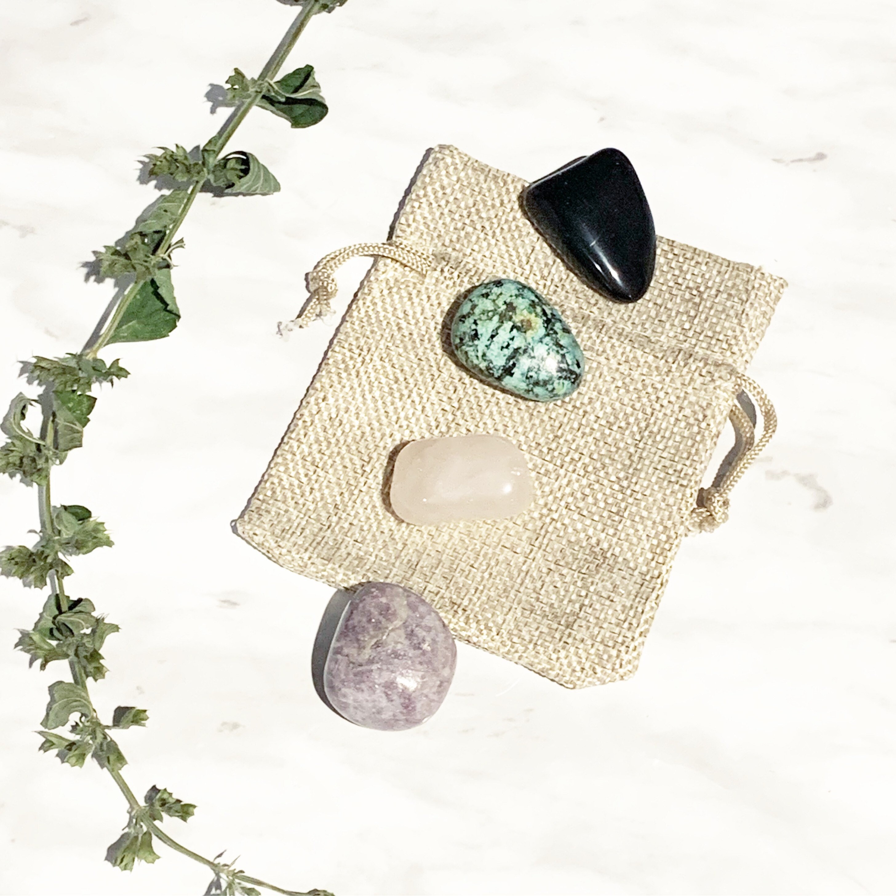 Grief and Loss Crystal Set Grief set Tumbled stones Etsy