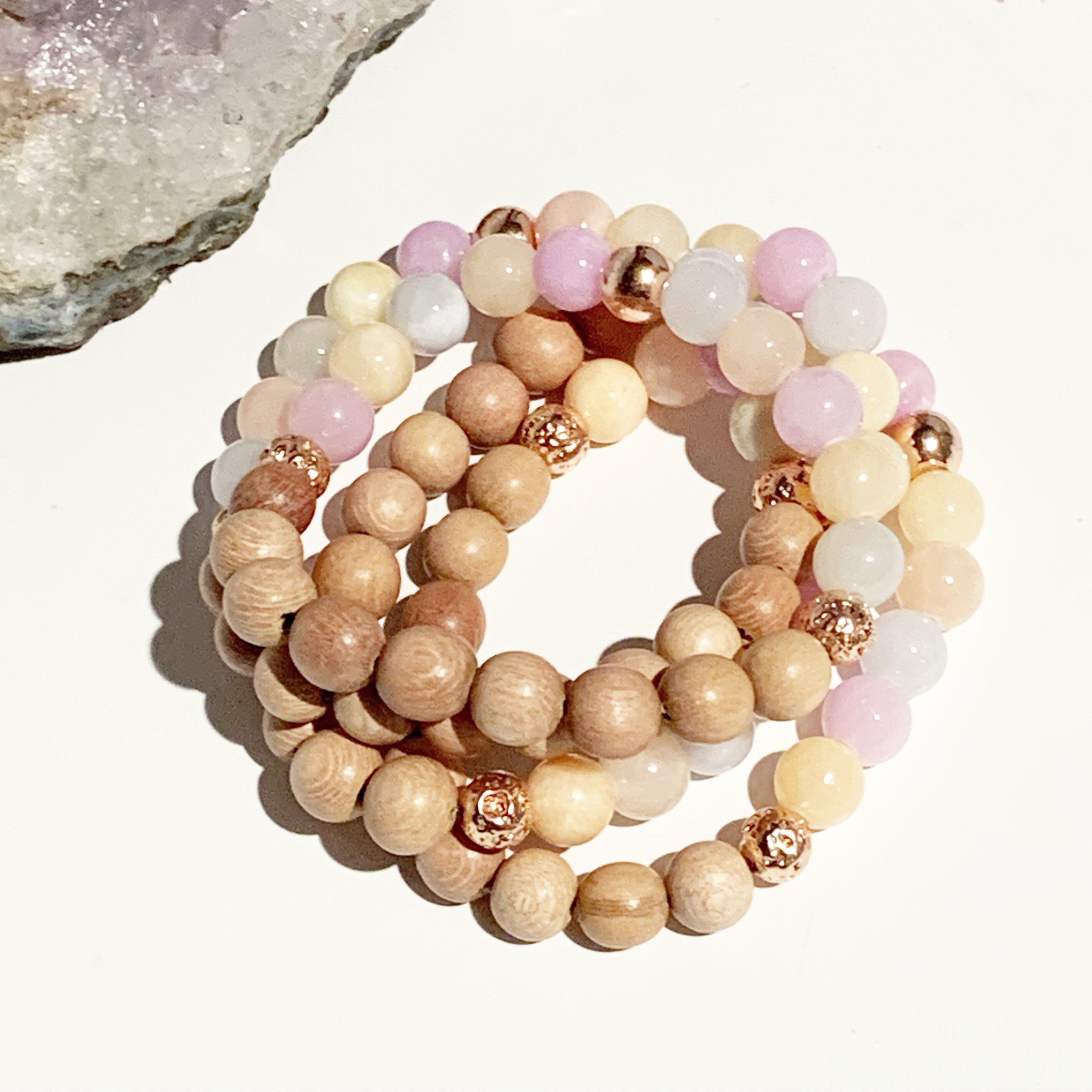 Bracelet Rosewood Bracelet Crystal Gemstone Etsy