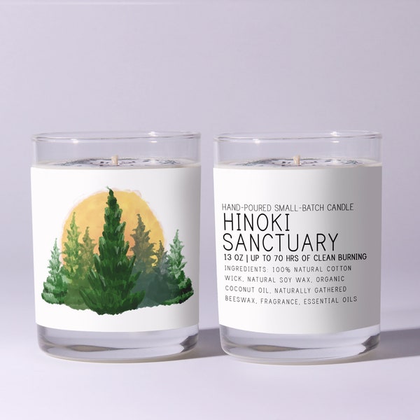 Hinoki Sanctuary - Just Bee Candles - Soy Candle | Scented Candles | Scented Soy Candle | Natural Candle