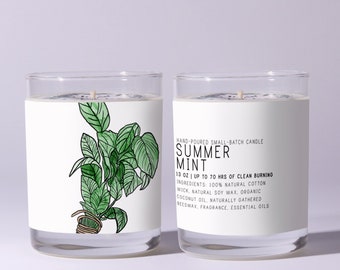 Summer Mint - Just Bee Candles - Soy Candle | Scented Candles | Scented Soy Candle | Natural Candle