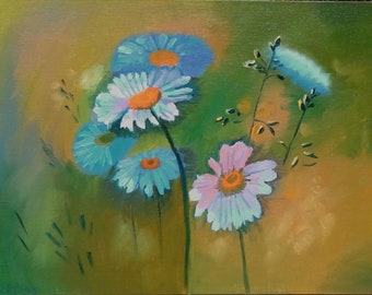 Original Floral Art Impressionist Floral Painting Abstract Etsy