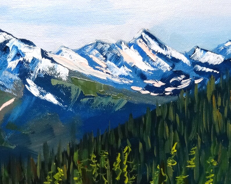 Banff Canada Original Oil Painting Moraine Lake Painting Etsy