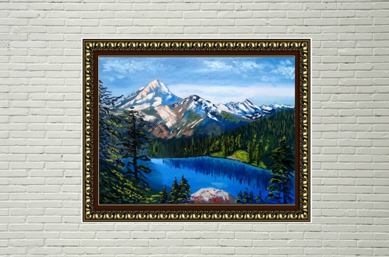 Banff Canada Original Oil Painting Moraine Lake Painting Etsy