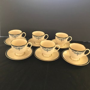 Vintage Rare Lenox Columbia Presidential Collection Cup and Saucer (Set of Six) from 1980&#39;s