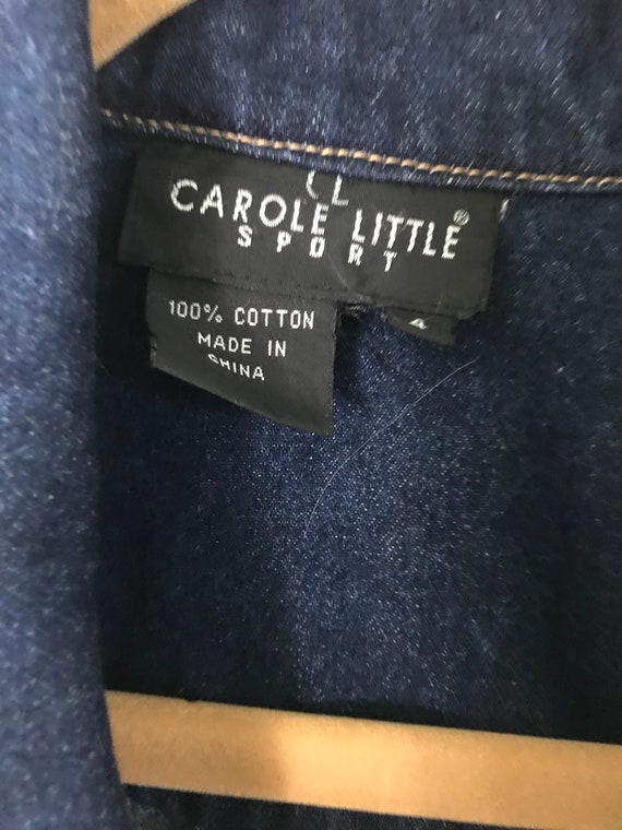 Vintage Rare Carole Little Sport Jean Denim Beade… - image 5