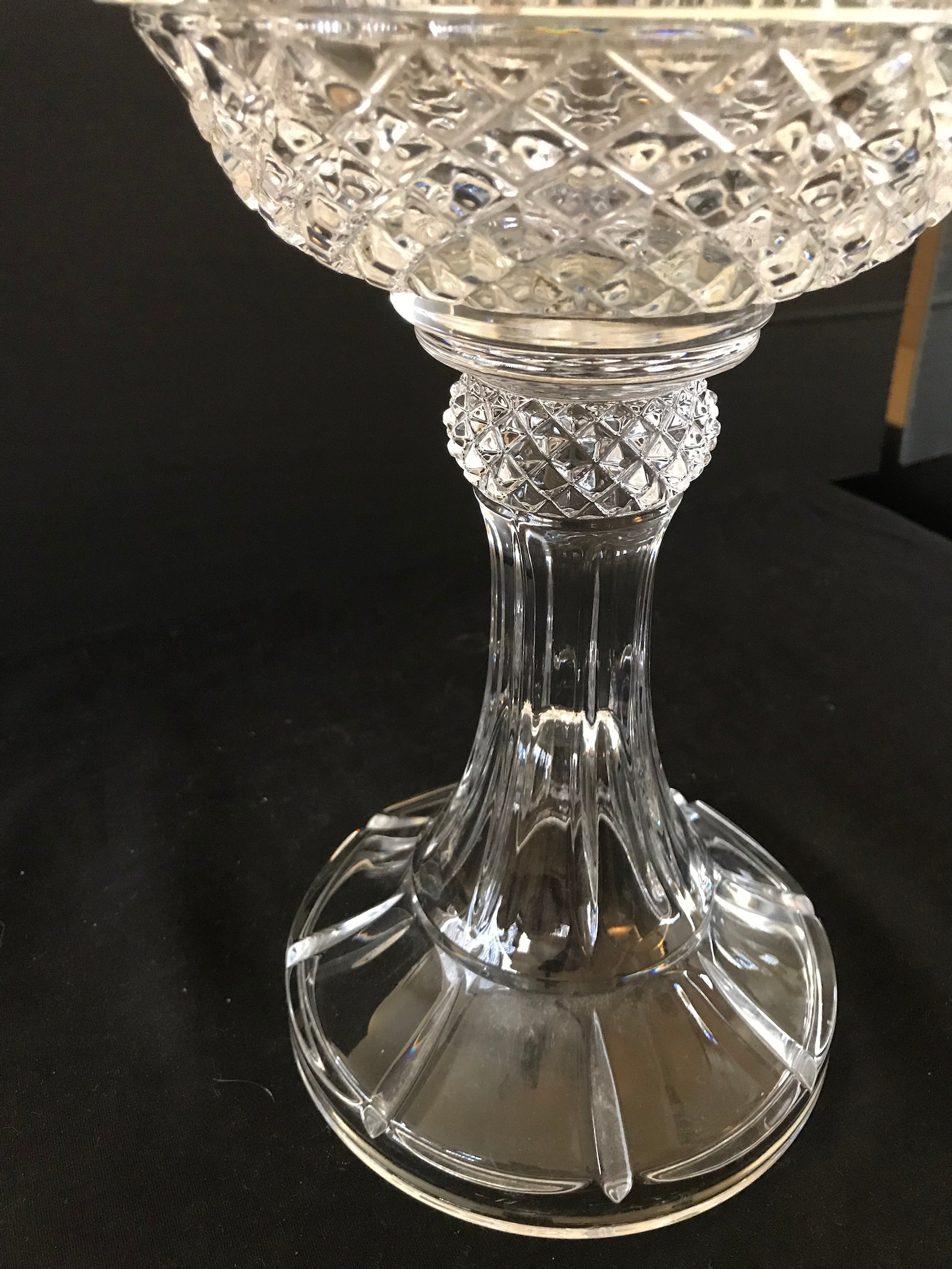 Vintage Lead Crystal Pedestal Bowl by Shannon of Ireland Etsy
