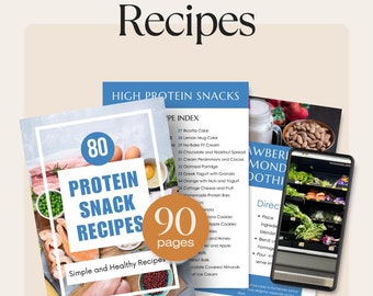 E-book met 80 eiwitrijke snackrecepten | Gezonde maaltijdvoorbereiding (digitale download)