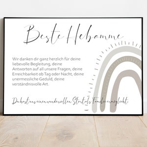 Hebamme, Danke, Geschenk, Download, PDF, Self Print, Postkarte, Card, Schwangerschaft, Baby, Familie, Geschenkidee, Dankeskarte