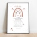 Baptismal Gift, Self-Print, PDF, Personalized Gifts, Picture Children's Room, Print File, Godfather Letter, Baptism, Individual, Rainbow 