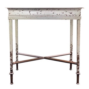 Silver Leaf Tray Style Accent Table image 1