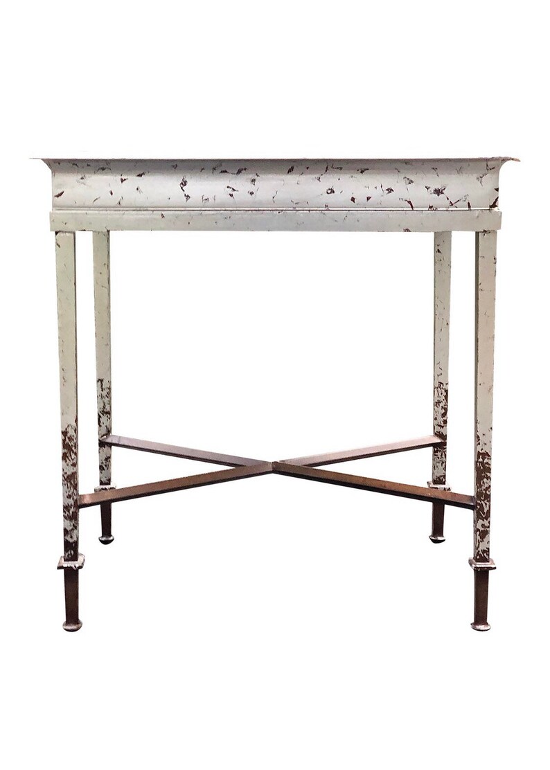 Silver Leaf Tray Style Accent Table image 1