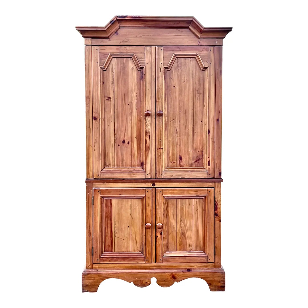 Ethan Allen Farmhouse Pine Armoire Media Cabinet - Etsy