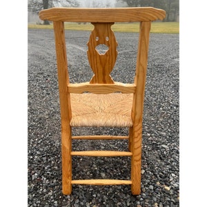 Rustic Pine Farmhouse Swan Carved Dining Chairs Set of 4 image 9