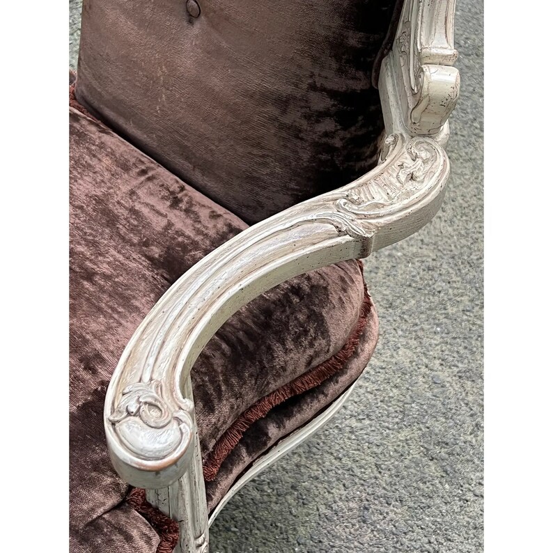 Carved Country French Wingback Chair image 7