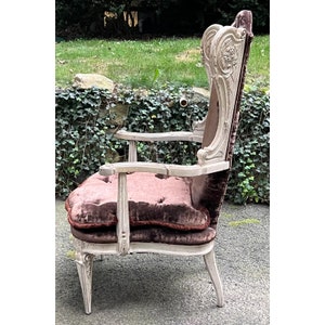 Carved Country French Wingback Chair image 4