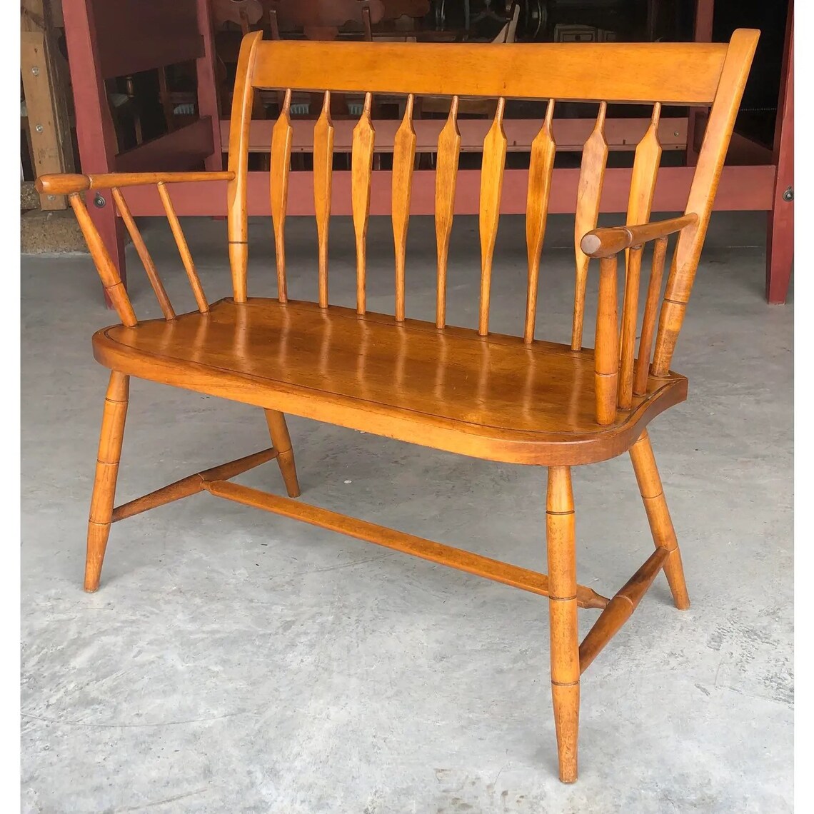 Nichols & Stone Arrowback Windsor Bench Etsy