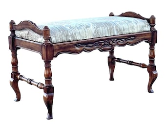 Drexel Cabernet Carved Country French Bench