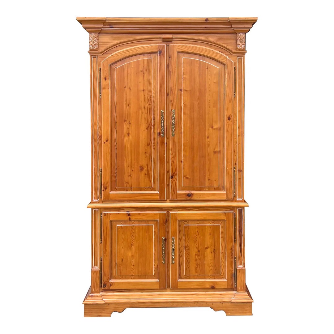 Made in Spain Carved Pine Armoire Etsy
