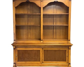 Vintage Double Arched Rustic European Inspired Bookcase
