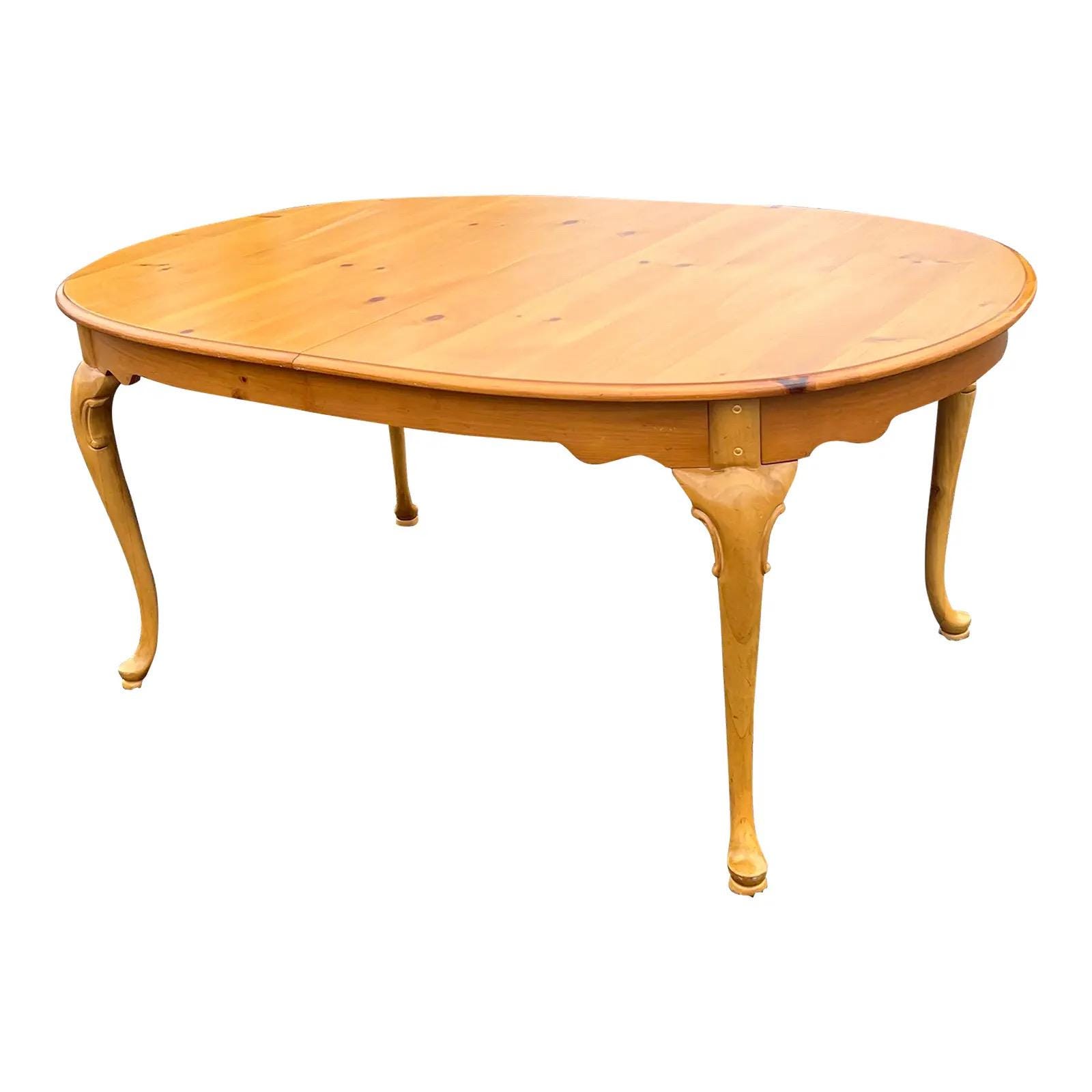 Vintage Thomasville “replicas 1800” Queen Anne Knotty Pine Dining