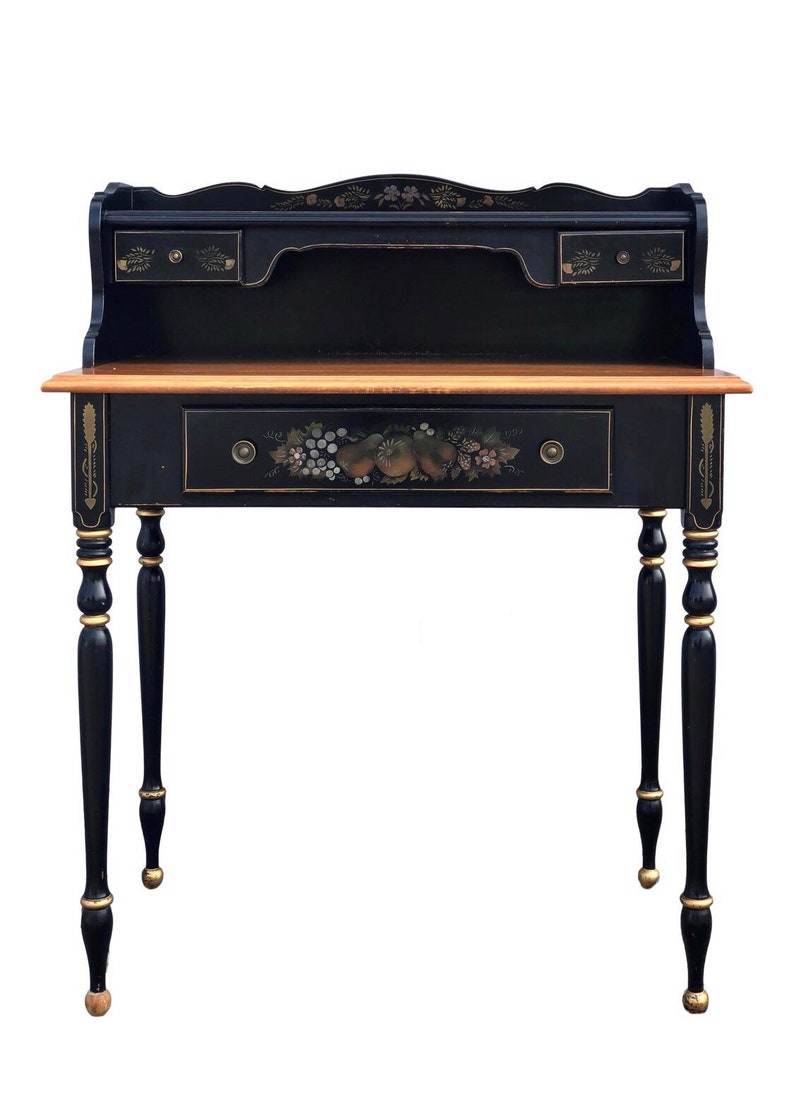 Vintage Ethan Allen Hitchcock Style Writing Desk Etsy