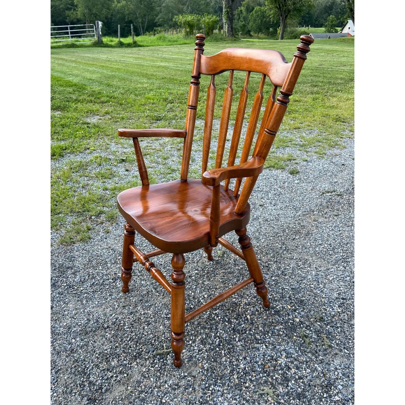 Vintage 1950s Heywood Wakefield Maple Arrowback Windsor Dining Chairs Set of 6 image 4