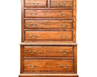 Ethan Allen Canterbury Oak Tall Chest of Drawers