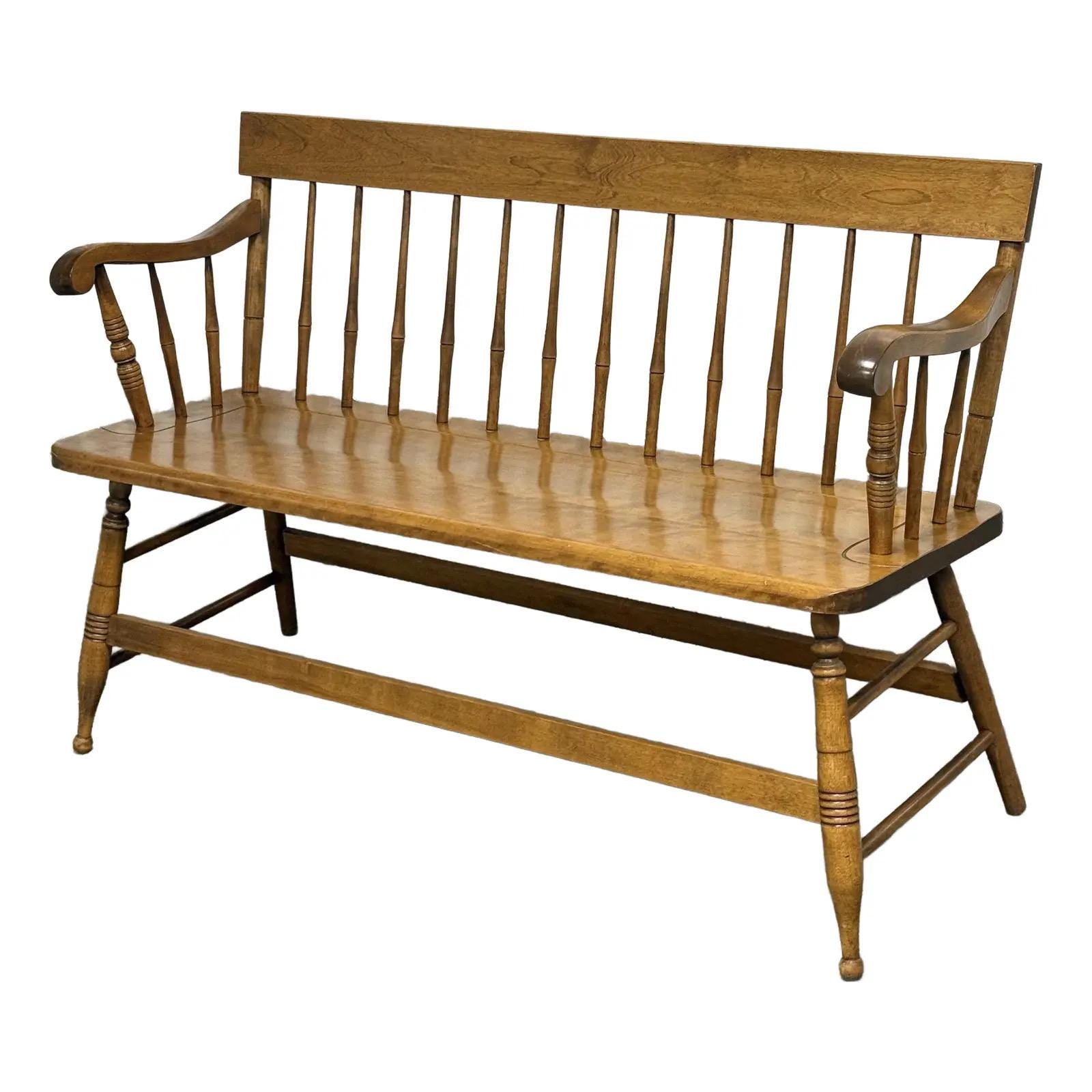 木製BENKEI　ビンテージ Mid 20th Century Bent Bros Colonial Maple Bench - Etsy