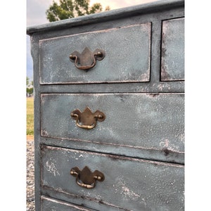 Rustic Chippendale Style 5 Drawer Bachelors Chest Nightstands a Pair image 9