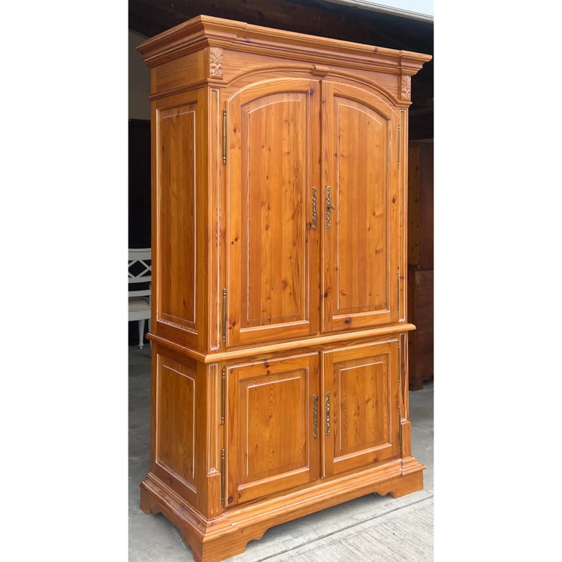 Made in Spain Carved Pine Armoire image 3