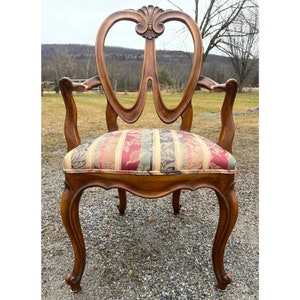 Romweber French Baroque Style Fruitwood Dining Chairs Set of 6 image 3