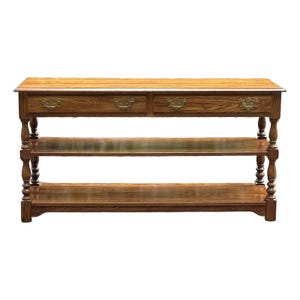 Vintage Pennsylvania House Turned Legs Oak Console Table - Etsy