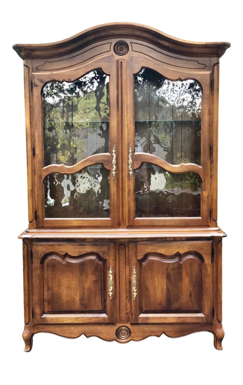 Vintage Country French Ethan Allen China Cabinet | Etsy