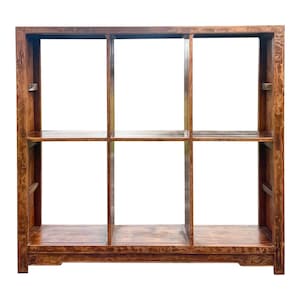 Rustic European Reclaimed Wood Book Shelf Divider