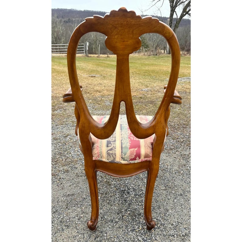 Romweber French Baroque Style Fruitwood Dining Chairs Set of 6 image 4